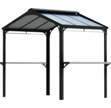 Grillpavillon mit Dach und Ablageflächen