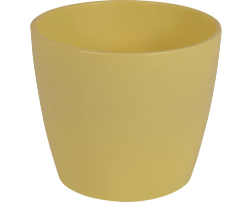 Cache-pot Jarah céramique Ø 12 x 12 x 10 cm jaune
