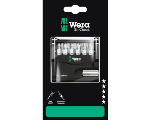 Wera Bit-Check avec aimant annulaire et technologie Rapidaptor