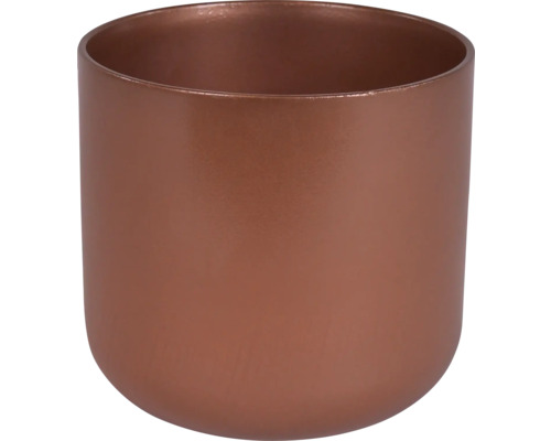 Pot de fleurs en céramique 13,5 x 13,5 x 12,6 cm marron