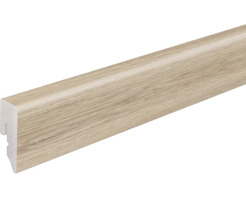 Sockelleiste PVC KU048L Eiche hell 2400 x 38,5 x 15 mm Fußleiste mit Holzstruktur