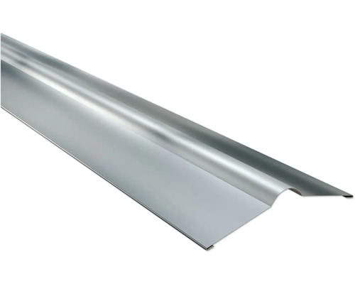 Faîtage droit plat PRECIT pour tôle trapézoïdale W20 alu zinc 1000 x 140 x 140 mm