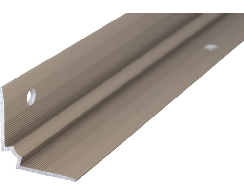 Prinz Innenwinkel Alu edelstahl matt 25 mm x 2,5 m Metallisches Treppenkantenprofil mit Befestigungslöchern