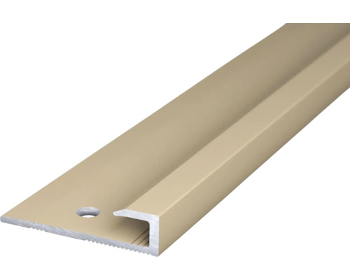 Prinz Einschubprofil Alu sahara 27 x 7,6 x 2500 mm Profil für Bodenbeläge aus Metall mit Befestigungsloch