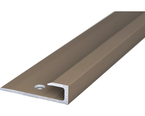 Prinz Einschubprofil Alu edelstahl matt 27x 7,6 x 2500 mm Profilschiene aus Metall mit Bohrlöchern