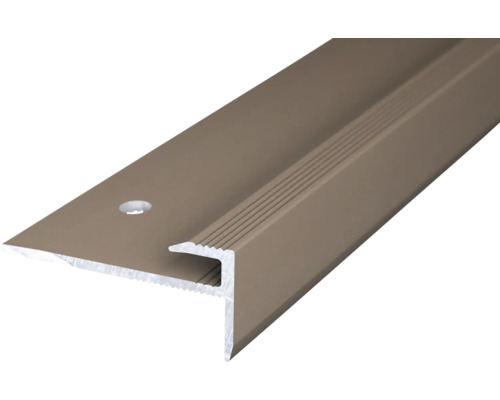 Prinz Treppenkantenprofil Alu edelstahl matt 29 mm x 1 m Treppenkantenprofil aus Metall mit Rillen