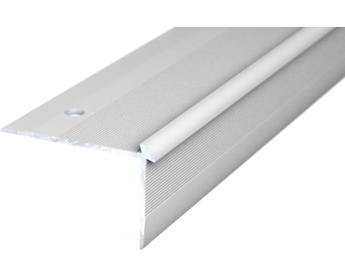 Prinz Treppenkantenprofil Alu silber 39 mm x 2,5 m Aluminium Treppenkantenprofil mit Kunststofflippe