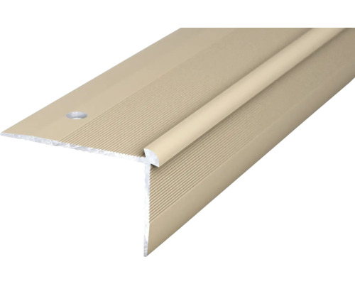Prinz Treppenkantenprofil Alu sahara 39 mm x 25mm x 2,5 m Treppenkantenprofil aus Aluminium mit Anti-Rutsch-Einsatz