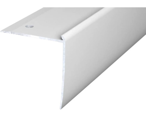 Prinz Treppenkantenprofil Alu silber 45 mm x 2,5 m Treppenkantenprofil aus Metall mit Schraubloch