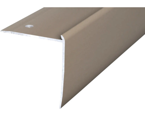 Prinz Treppenkantenprofil Alu edelstahl matt 45 mm x 2,5 m Treppenkantenprofil aus Metall mit Bohrlöchern