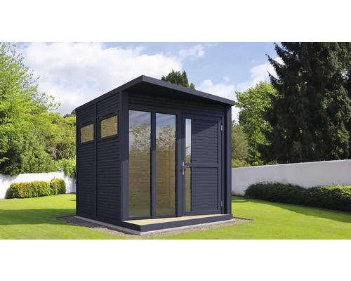 Abri de jardin Bertilo Concept Office avec plancher 234 x 225 cm anthracite