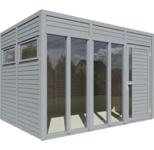 Gartenhaus Bertilo Cubo 3 Office inkl. Fußboden 336 x 240 cm hellgrau