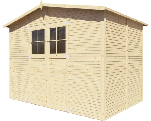 Gartenhaus aus Holz mit Doppeltür und Fenstern