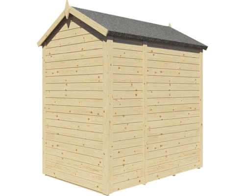 Gartenhaus aus Holz mit Bitumendach