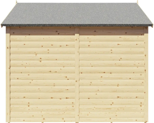 Gartenschrank aus Holz mit Dachpappe