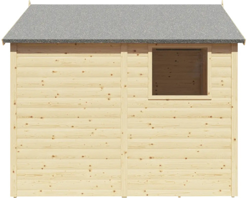 Holzgartenhaus mit Fenster und Bitumendach