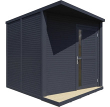 Gartenhaus Bertilo Design Concept mit Fußboden 241 x 297 cm anthrazit