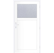 Porte d''entrée blanche avec insert en verre
