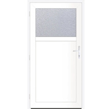 Porte d''entrée secondaire blanche avec insert en verre