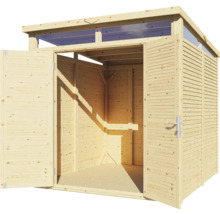 Gartenhaus Bertilo Woodline Pultdach mit Fußboden 226 x 240 cm natur
