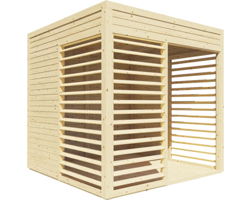 Holz Gartenpavillon mit Lamellenwänden