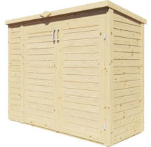 Gartenschrank/Fahrradgarage/ Mülltonnenbox Bertilo Multi-Box 3 200x82x163 cm natur-thumb-11