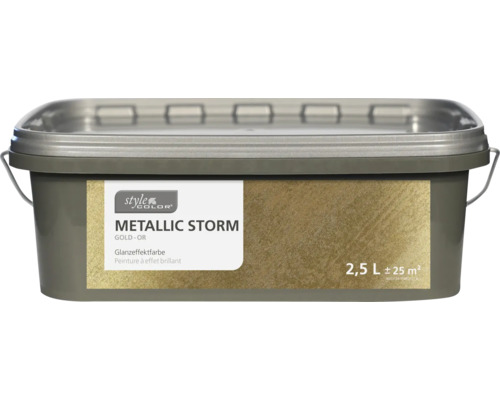 Peinture à effet brillant StyleColor METALLIC STORM or 2,5 l Style Color Metallic Storm Peinture à effet brillant Or 2,5 litres