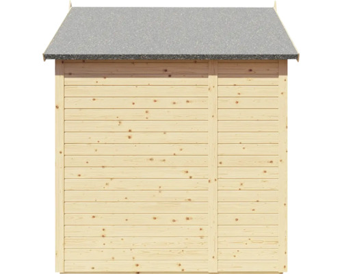 Gartenschrank aus Holz mit grauem Dach