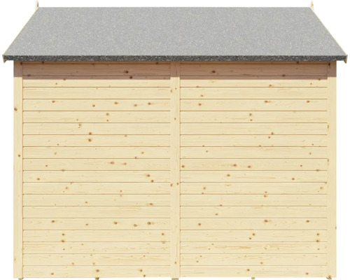 Gartenhaus aus Holz mit Dachpappe