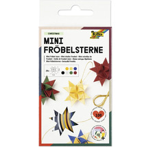 Packung Mini Fröbelsterne zum Basteln von Weihnachtsschmuck