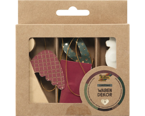 Wabendekor CHRISTMAS 3er Set Geschenk