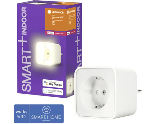 Prise de courant Ledvance Zigbee blanc avec lampe nocture avec fonction de répétition - compatible avec SMART HOME by hornbach Prise de courant Ledvance Zigbee blanc avec lampe nocture avec fonction de répétition - compatible avec SMART HOME by hornbach