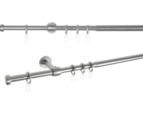 Tringles à rideaux métalliques avec anneaux et crochets pour suspendre les rideaux