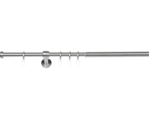 Tringle à rideaux en métal avec supports et anneaux de rideaux