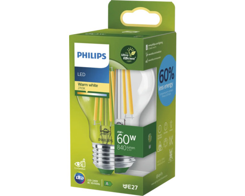Ampoule LED Philips blanc chaud, 4 watts, douille E27