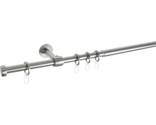 Gardinenstange aus Metall mit Ringen und Halterung