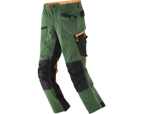 Pantalon de travail Terrax vert forestier/orange T. 58