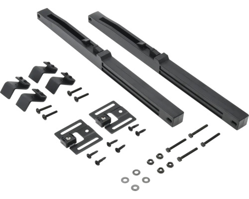 Soft-Close-System doppelt schwarz für Stahl Schiebetüren