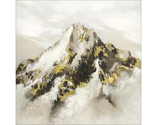 Tableau sur toile Original Golden Mountain 100x100 cm