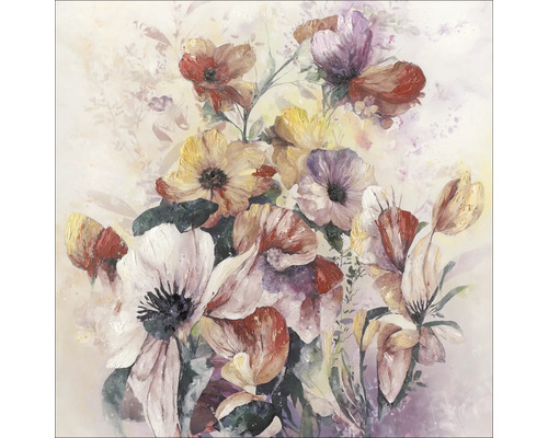 Tableau sur toile Original Colored Flowers II 100x100 cm
