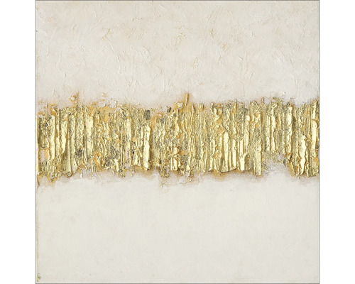 Tableau sur toile Original Gold On White II 40x40 cm