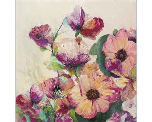 Tableau sur toile Original Colored Flowers IV 40x40 cm