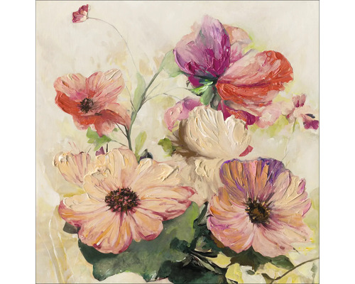 Leinwandbild Original Colored Flowers V 40x40 cm