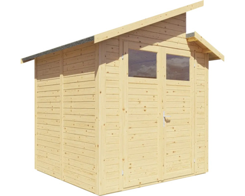 Holzgartenhaus mit Pultdach und Doppeltür
