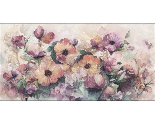 Leinwandbild Original Colored Flowers I 120x60 cm