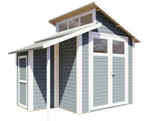 Gartenhaus mit Doppeltür und Seitentür aus Holz