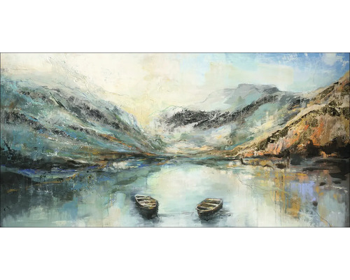 Tableau sur toile Original Lac de montagne idyllique 180x90 cm