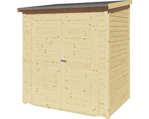 Holzgartenschrank mit Doppeltür und Dachpappe