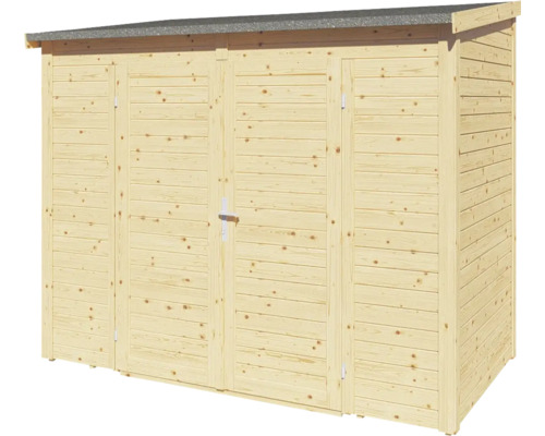 Holzschuppen mit drei Türen für den Garten