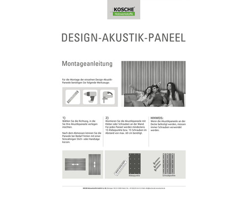 Montageanleitung für Design Akustikpaneele